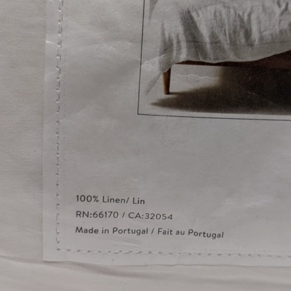 NEW Anthropologie Jazzy Stitched Linen White California King Duvet - Picture 4 of 10